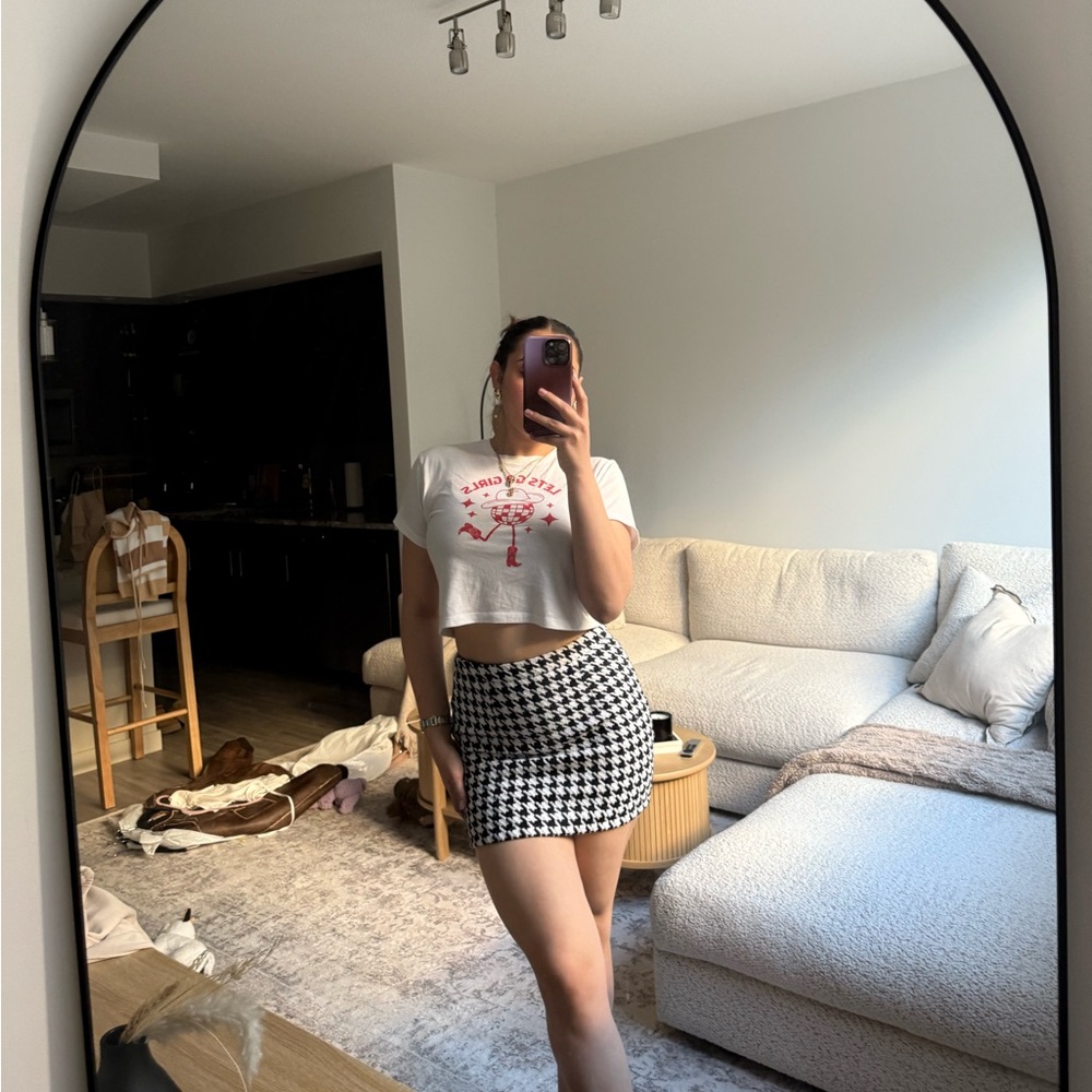 Houndstooth Skirt